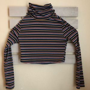 Striped Multicolor Turtleneck